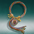Tibetan Thangka Bracelet – 999 Pure Silver Wealth & Protection Amulet