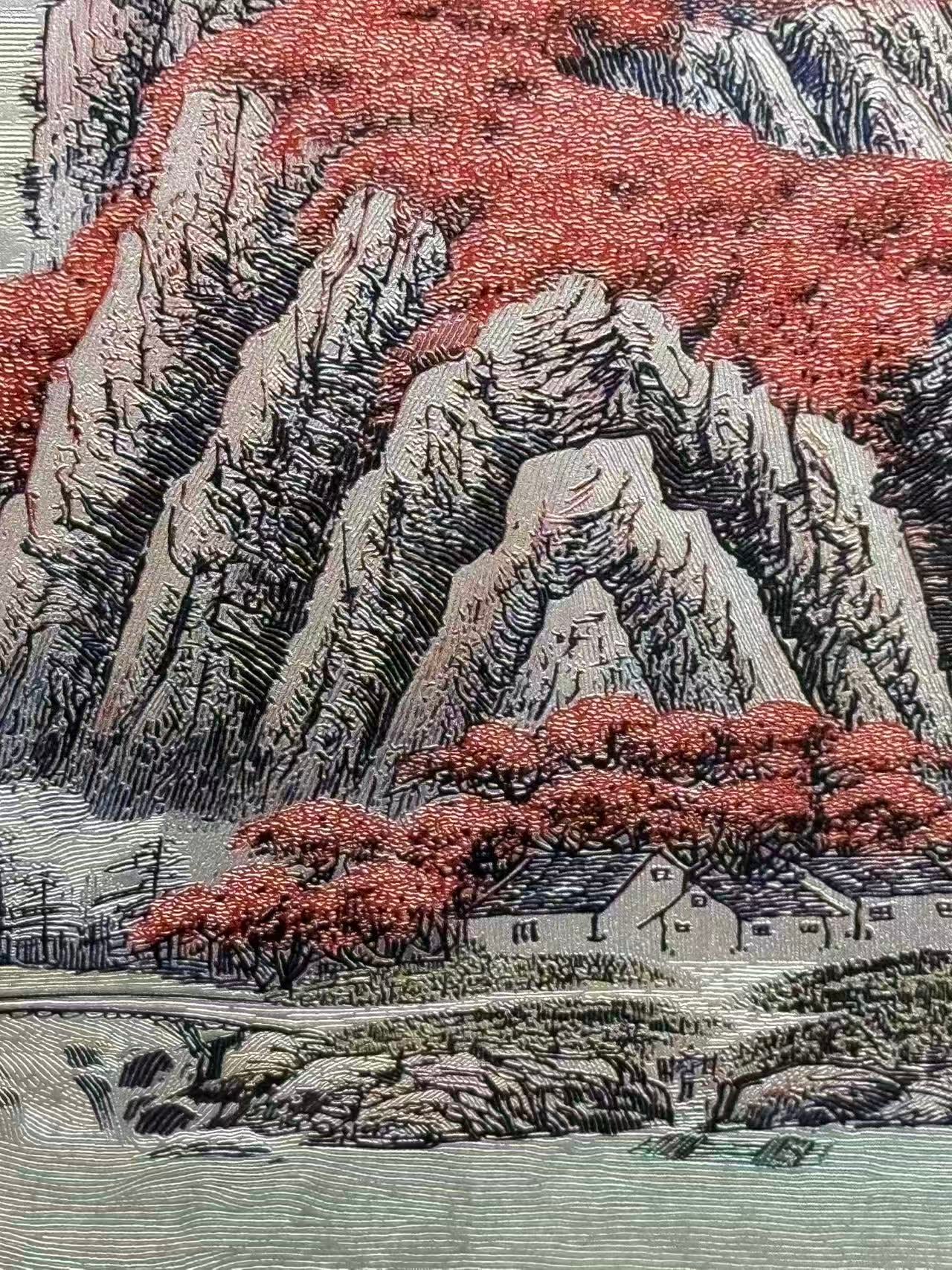 Five Oxen Painting （Wu Niu Tu） &Hong Yun Dang Tou Metal Frame Artwork