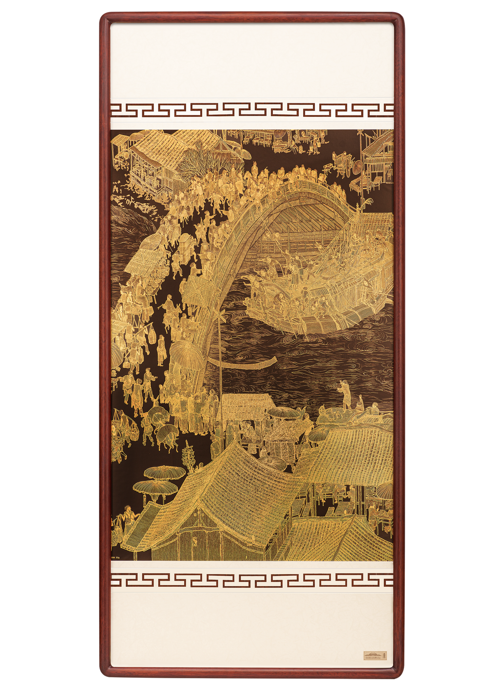 Along The River During The Qingming Festival Painting  Wall Art -Vertical