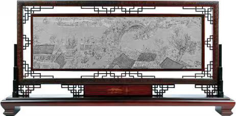 Along the River During the Qingming Festival Desktop Silver Artwork