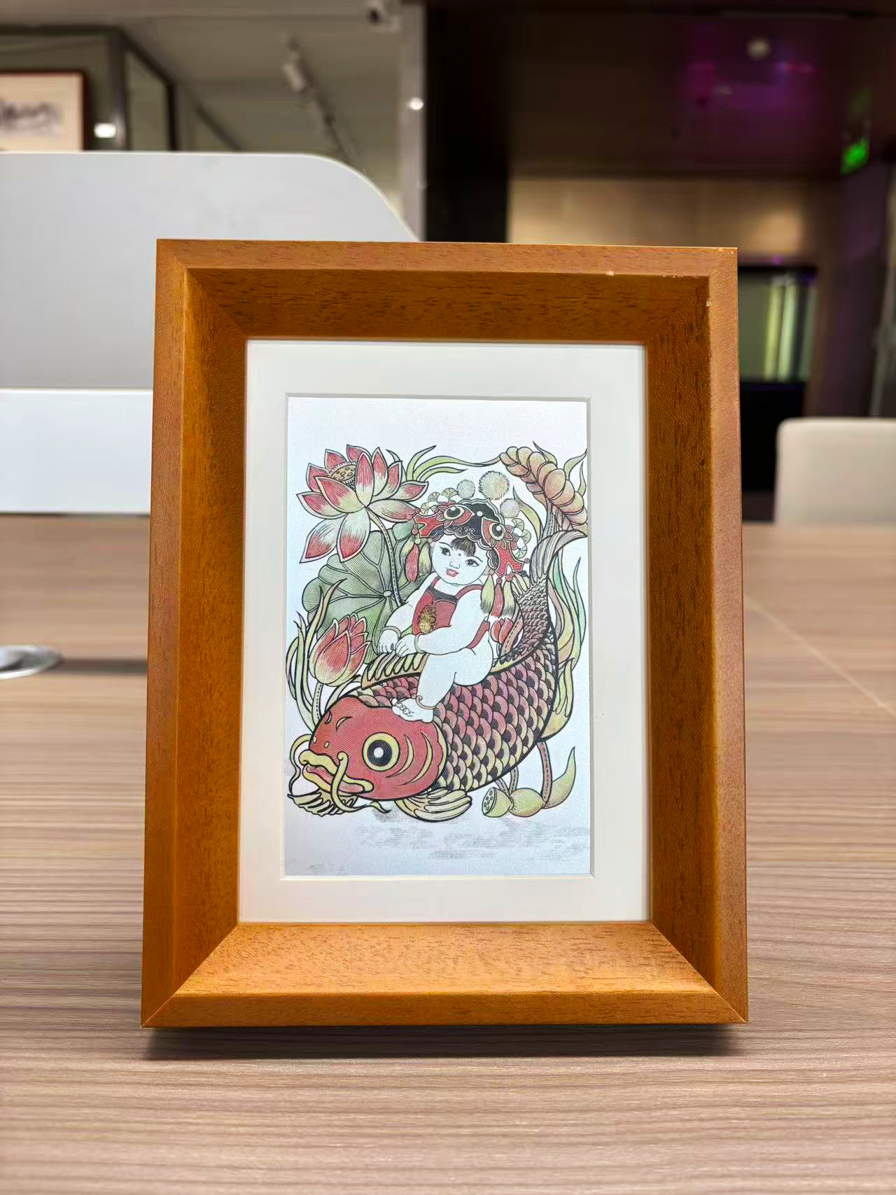 Chinese “Nian Nian You Yu” Fish Desk Art