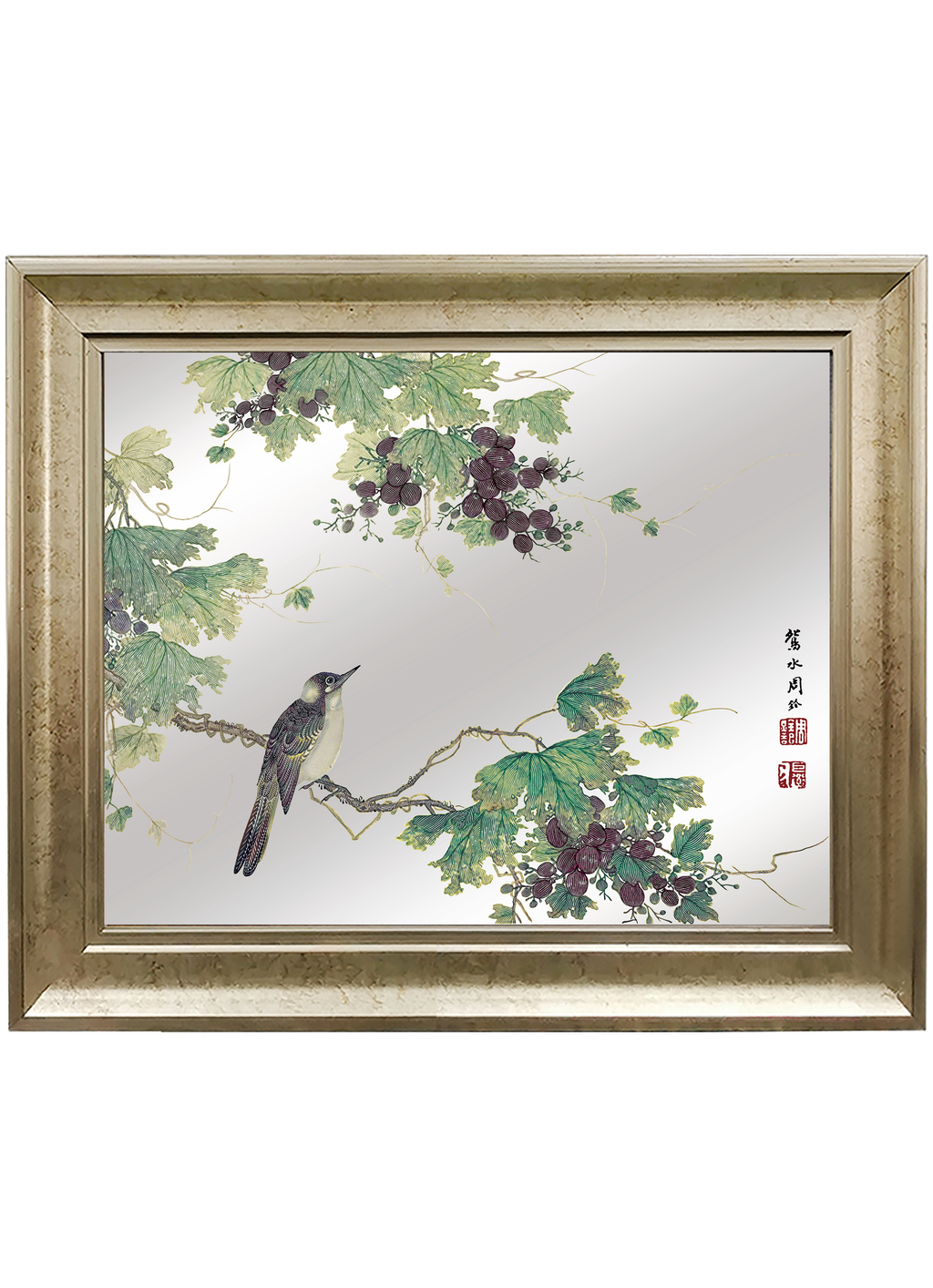 Grapes Birds Wall Art