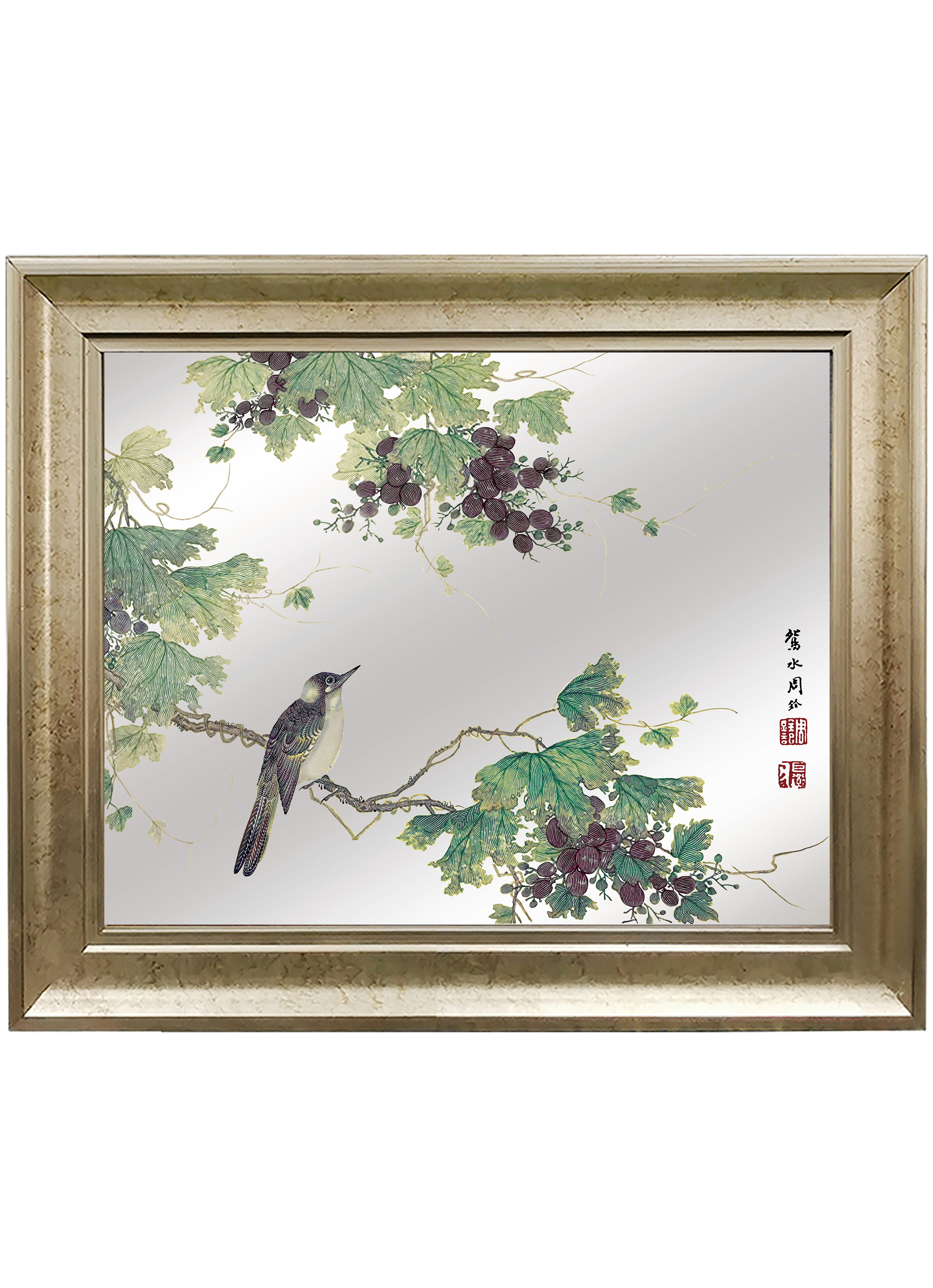 Grapes Birds Wall Art