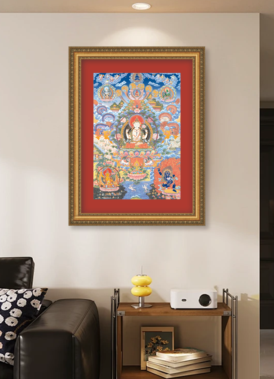 Thangka – Avalokiteshvara (Guanyin) Wall Art