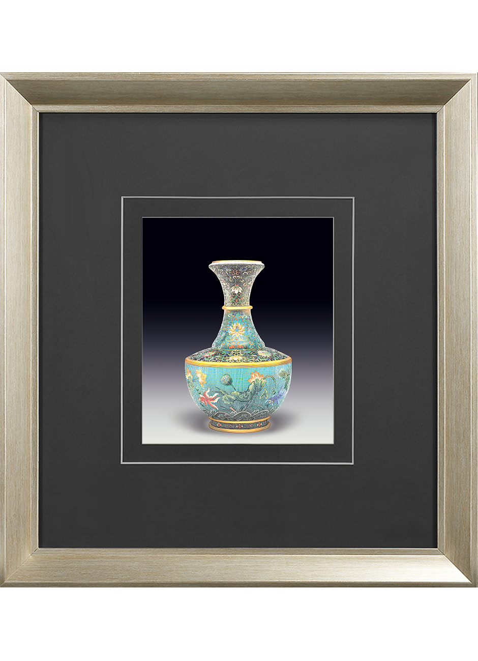 Lotus Pattern Vase Wall Art