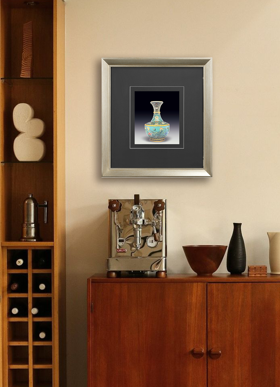 Lotus Pattern Vase Wall Art
