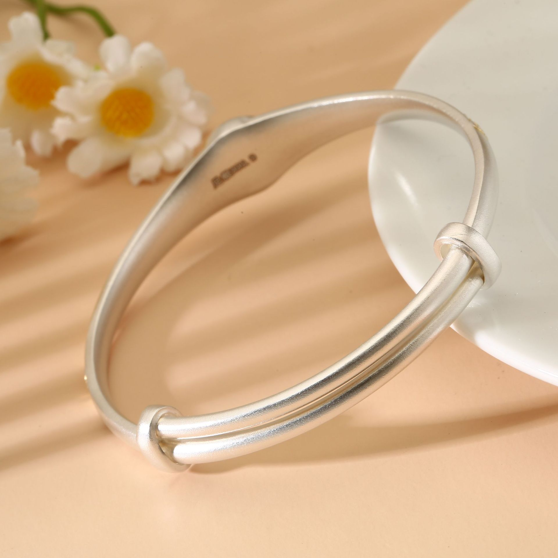 Yellow Jambhala Adjustable Bracelet - 999 Fine Silver