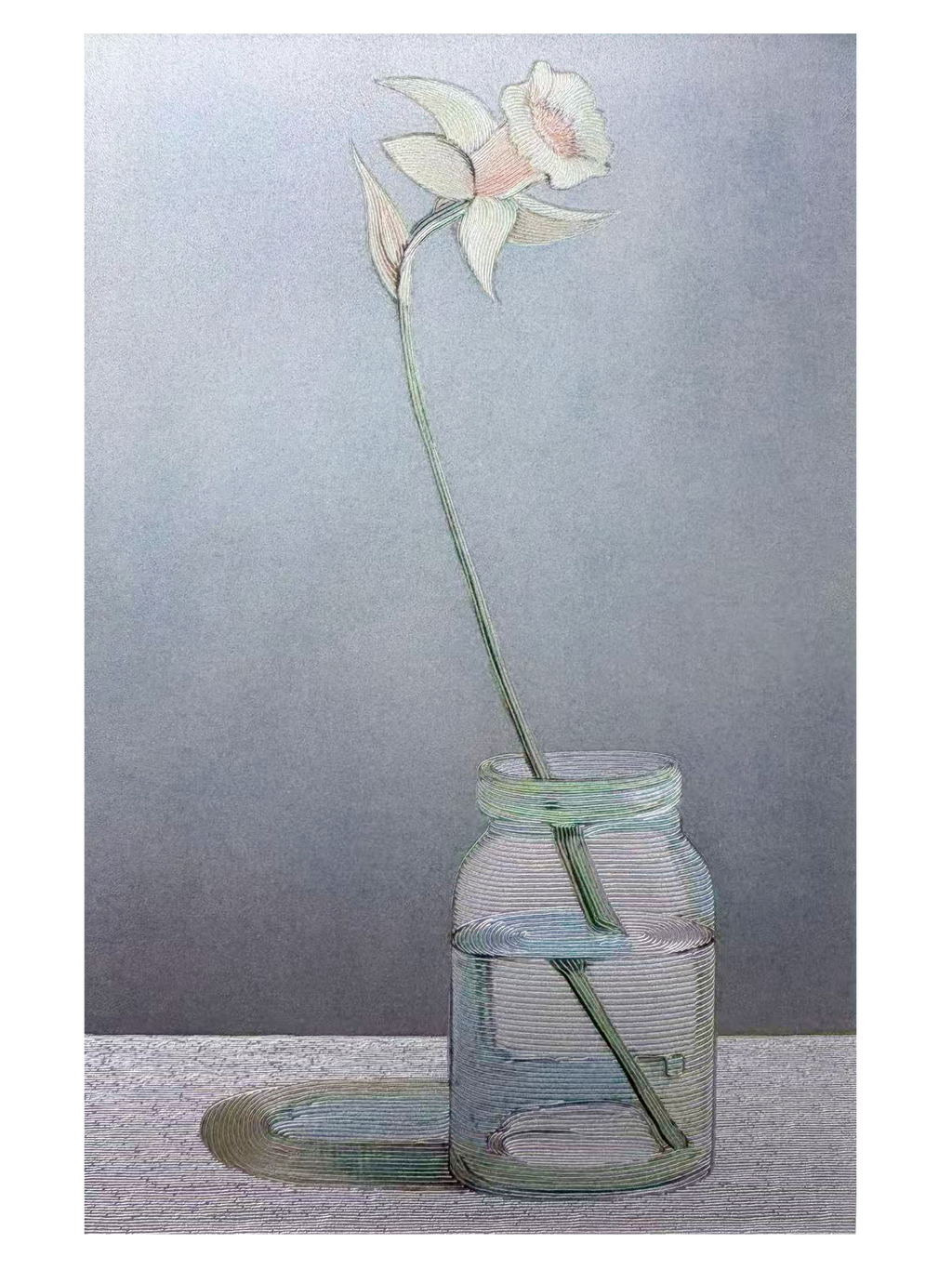 Narcissus in Glass Vase Desk Art