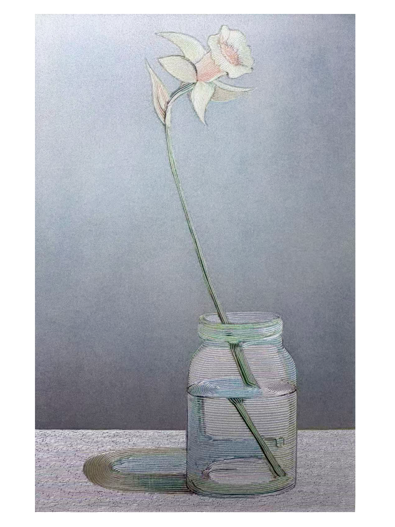 Narcissus in Glass Vase Desk Art