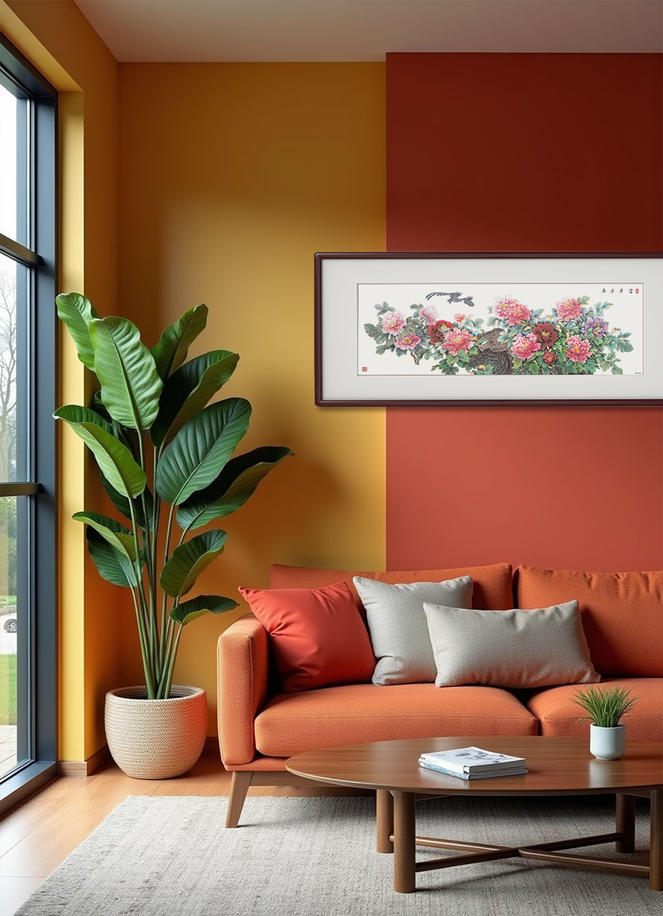 Peony Blossoms Prosperity and Eternal Spring Wall Art