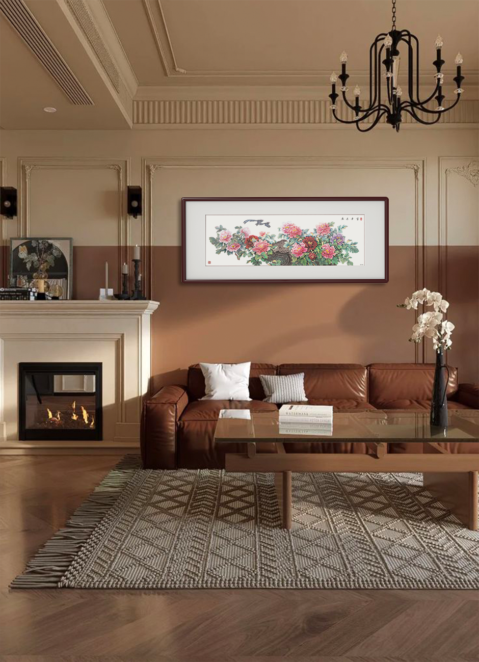 Peony Blossoms Prosperity and Eternal Spring Wall Art