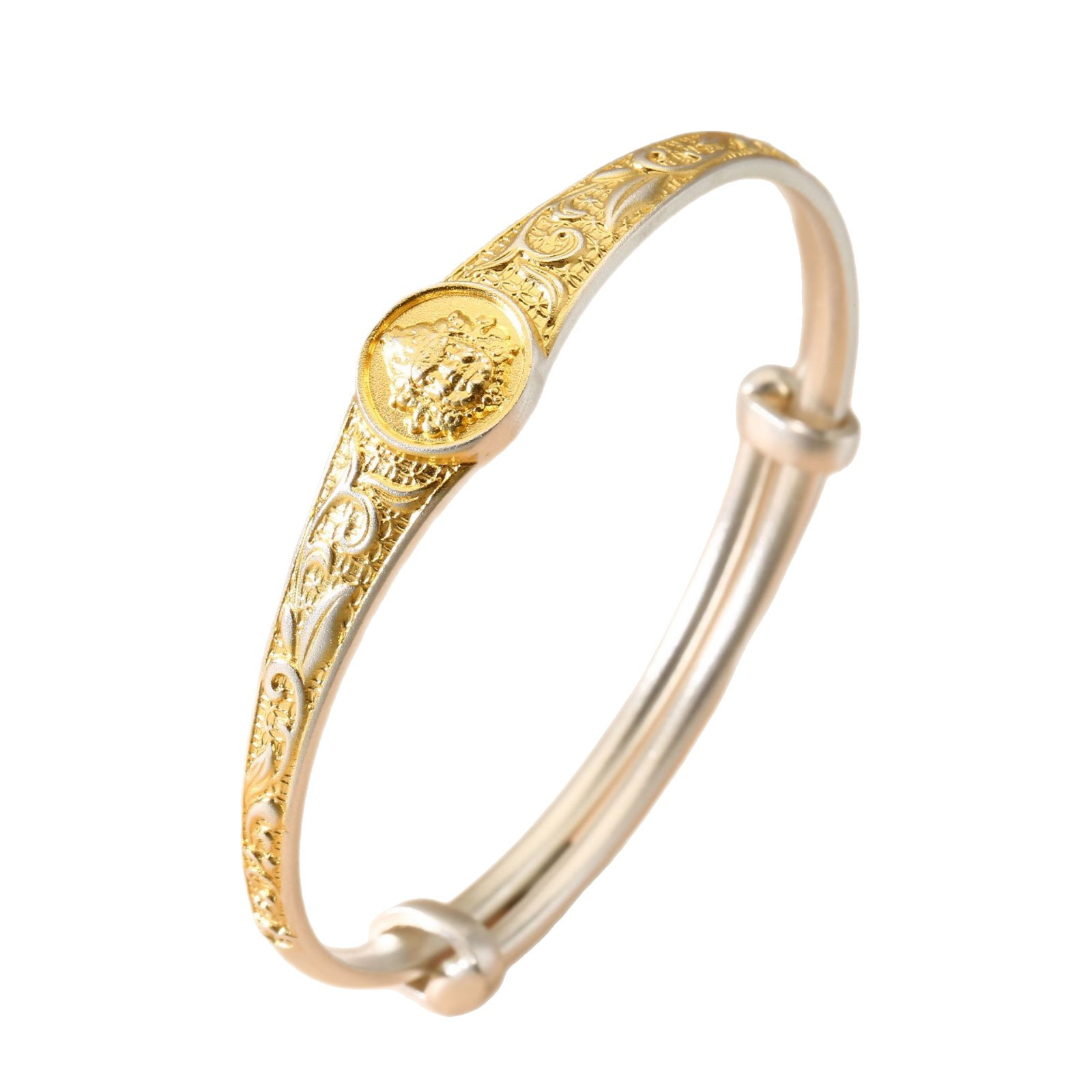 Yellow Jambhala Adjustable Bracelet - 999 Fine Silver