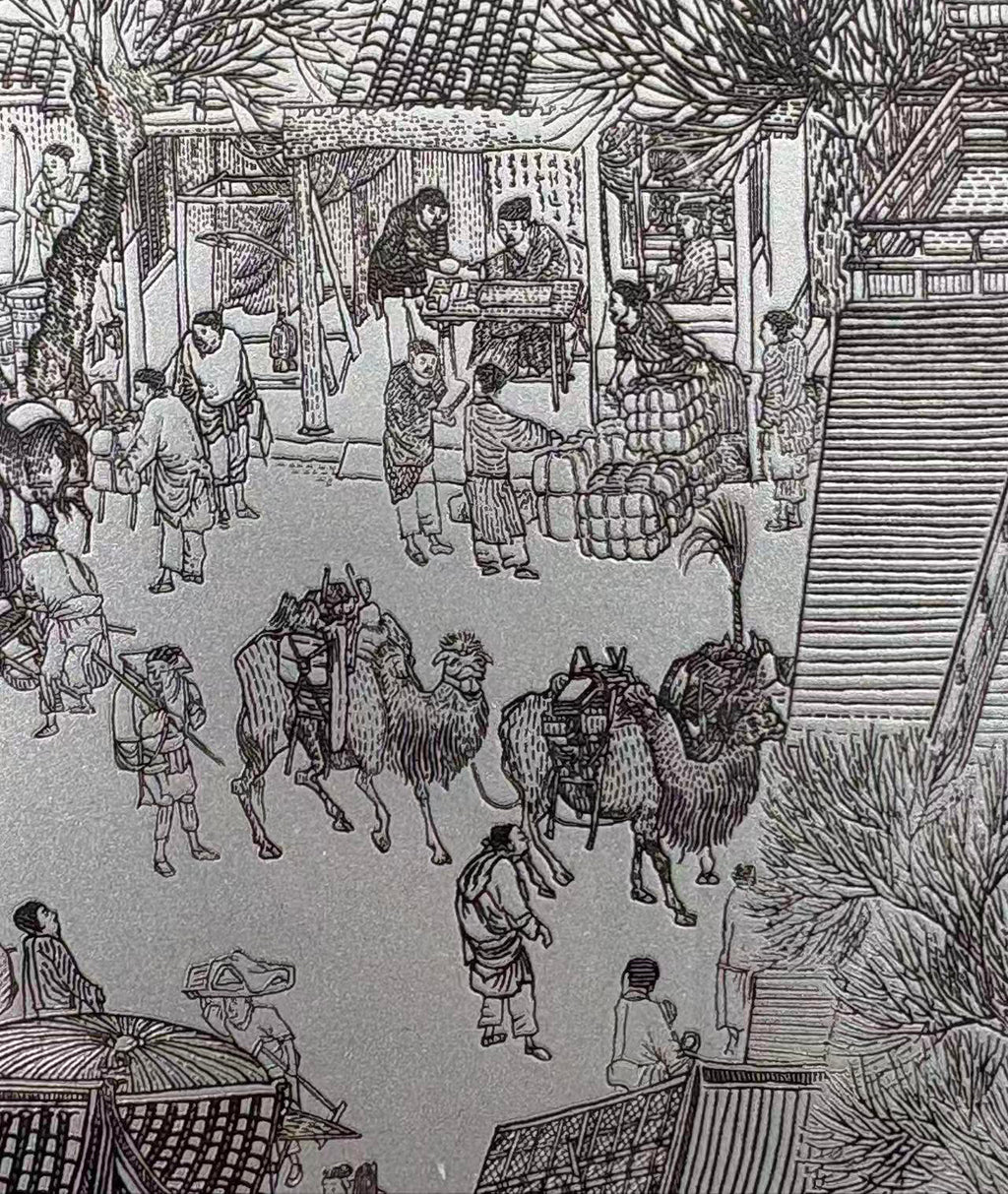 Along the River During the Qingming Festival Desktop Silver Artwork