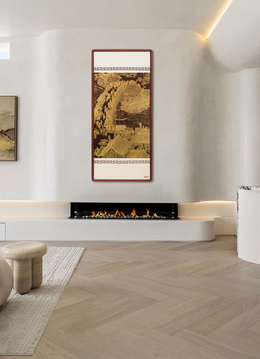 Along The River During The Qingming Festival Painting  Wall Art -Vertical