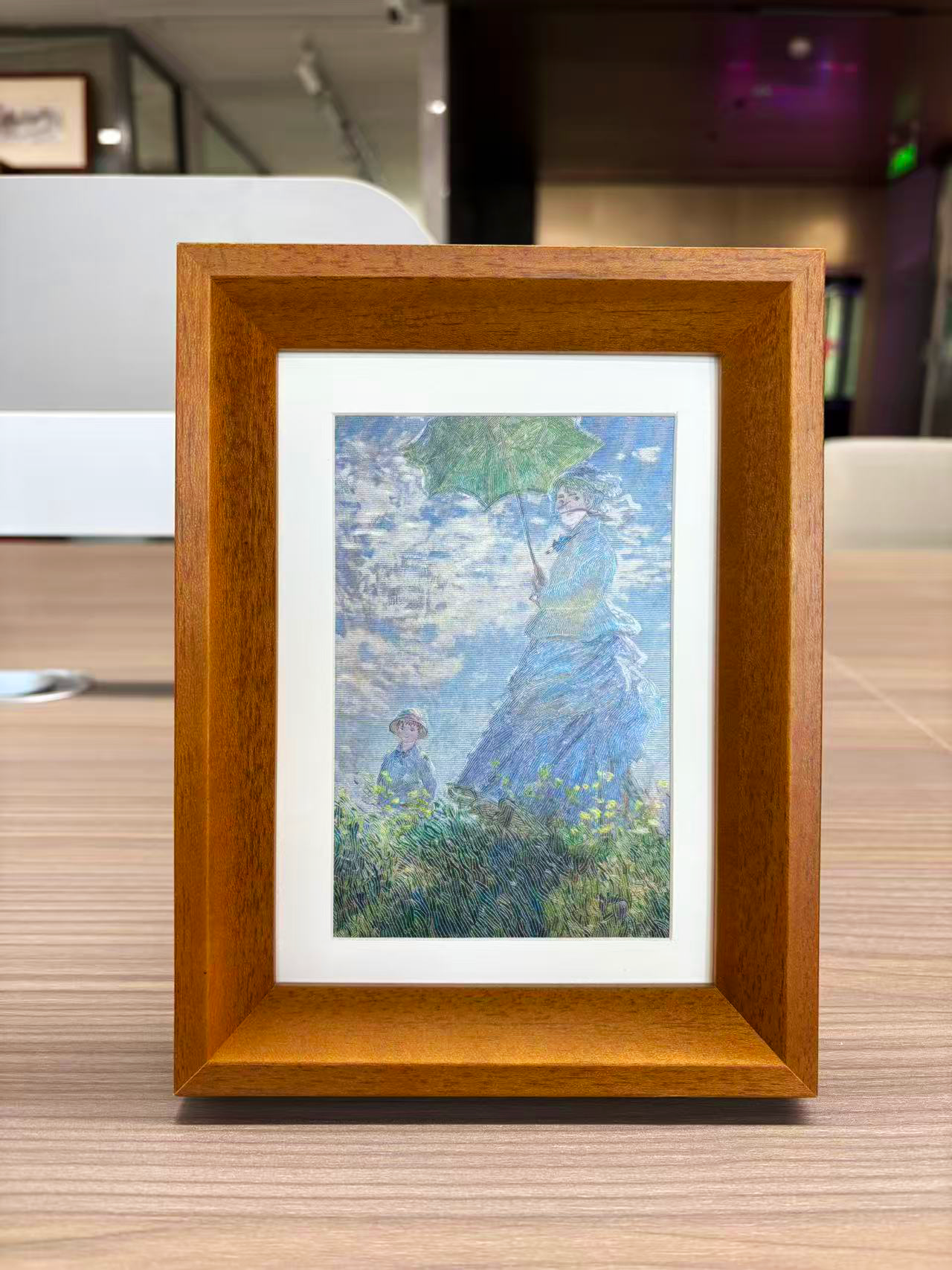 “Woman with a Parasol & Madame Monet and Her Son” Desk Art
